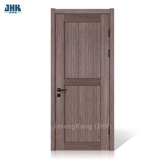 Elegante puerta estilo shaker con diseño laminado en chapa de nogal negro