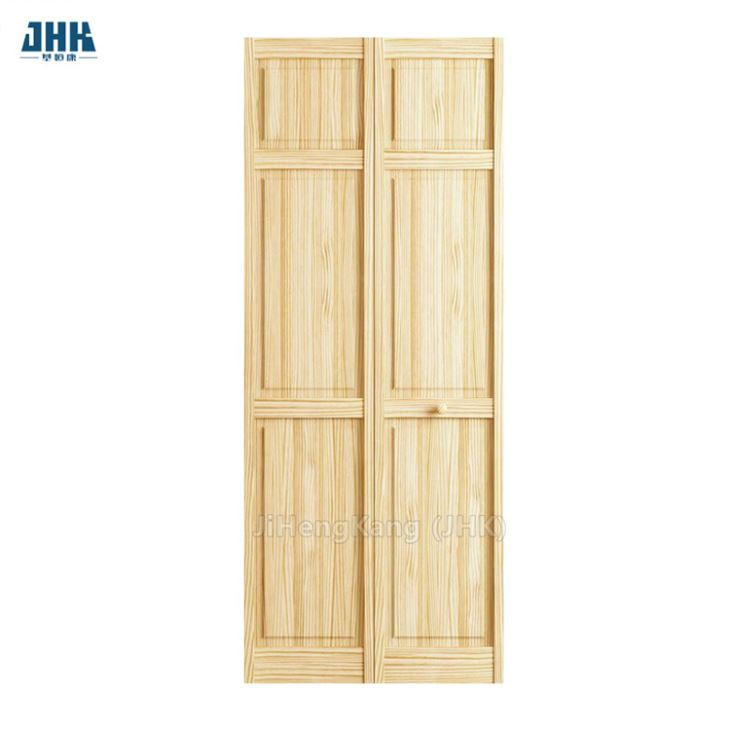 Puerta plegable de armario de madera maciza con chapa moldeada (JHK-B05)