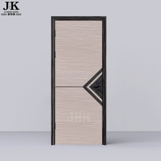 Hojas de laminación de madera de diseño Simple, estilo de vidrio de moda profesional de alta calidad, puerta única de hierro de melamina moldeada MDF