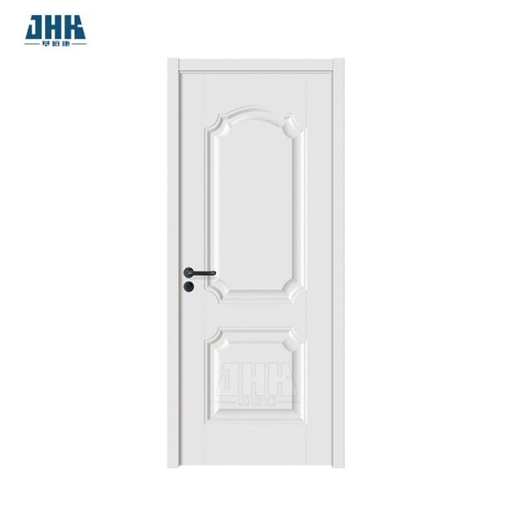 Armario de madera corredizo blanco de 4 paneles Jhk-004 Nueva puerta con imprimación blanca moldeada