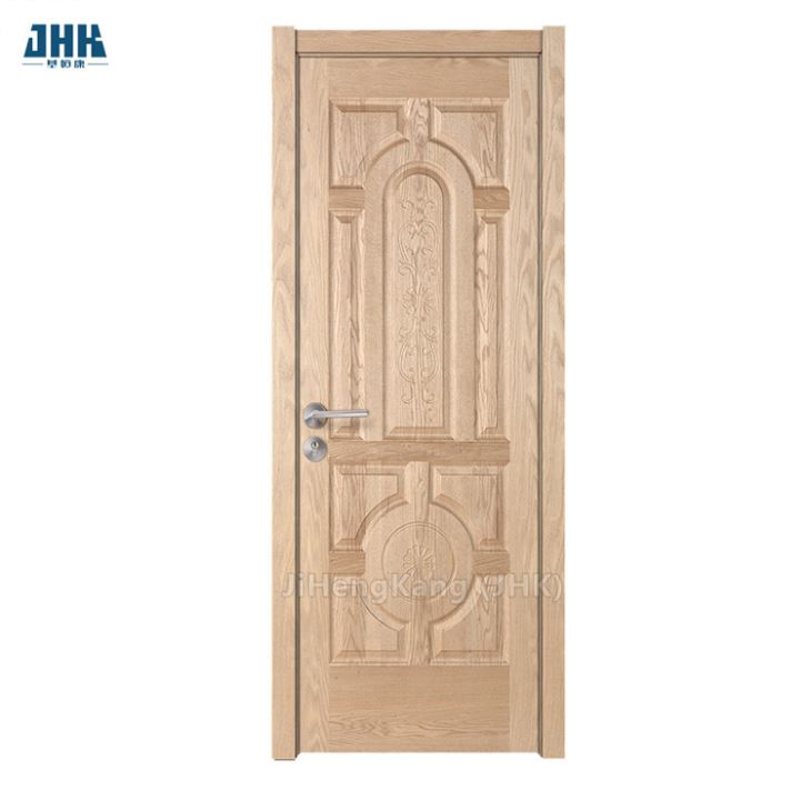 Puerta de entrada de madera laminada de madera natural