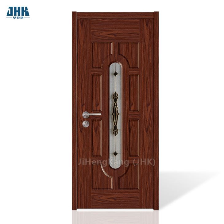 Puerta corrediza de tres rieles UPVC/PVC color madera laminada