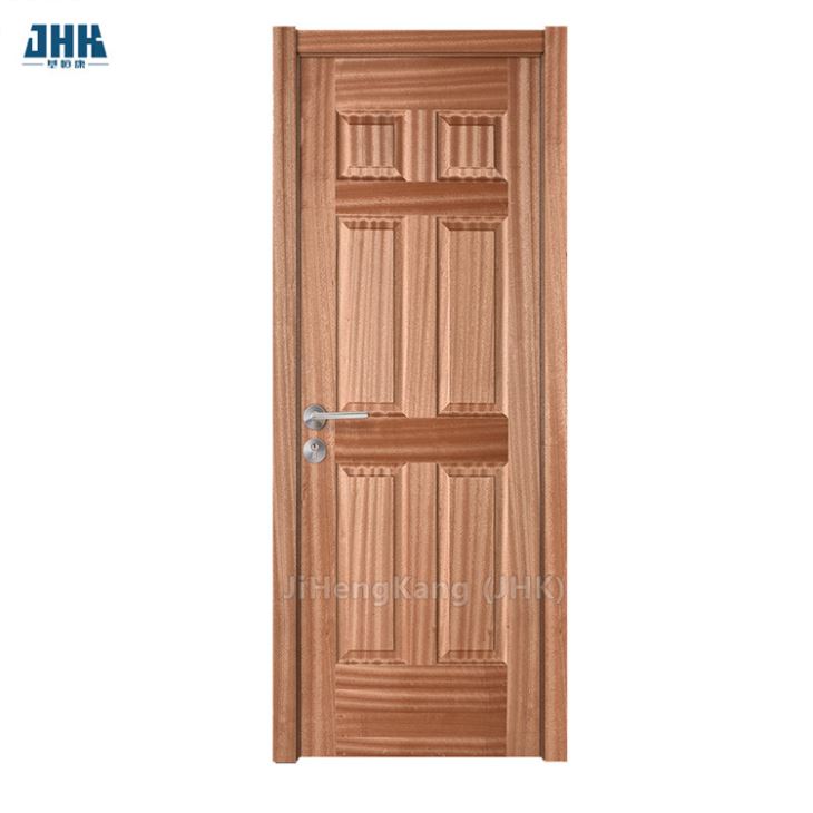 Puerta de entrada de madera modificada para requisitos particulares de los paneles de chapa al ras del MDF del diseño
