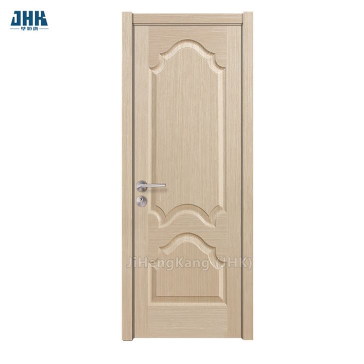 Panel de puerta con revestimiento de chapa natural de teca / roble rojo / fresno Panel de puerta moldeado HDF