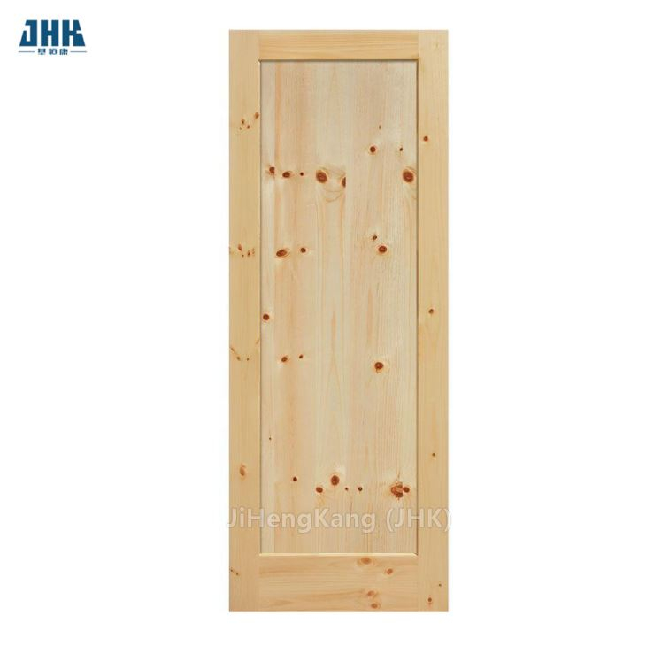 Venta directa de fábrica 40hq Knotty Radiate Pine Barn Door para el mercado de América del Norte con precio asequible