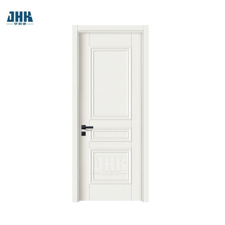 Puerta interior moldeada con imprimación blanca moderna de 4 paneles, puerta interior de núcleo hueco HDF para apartamento