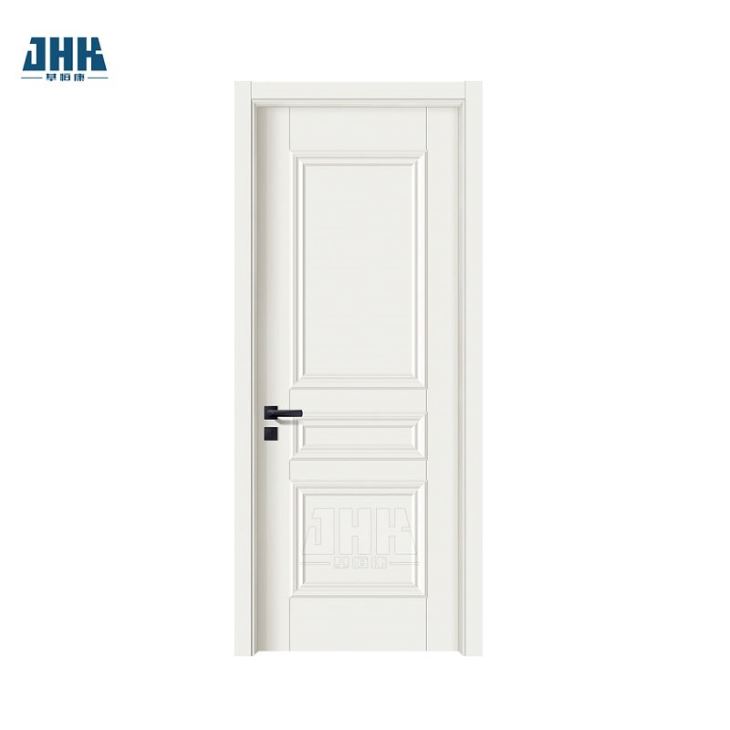 Puerta interior moldeada con imprimación blanca moderna de 4 paneles HDF Puerta interior con núcleo hueco para apartamento