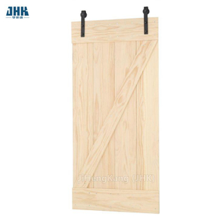 Puerta de madera maciza de granero corrediza con acabado superficial tipo