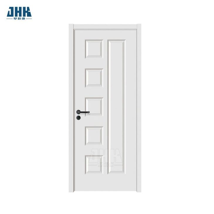 Puerta moldeada interior de HDF de la base hueca de la imprimación blanca del diseño simple del apartamento precolgado