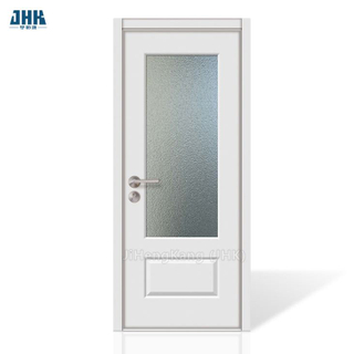 Puerta de hierro forjado de metal de vidrio doble de entrada de acero de moda moderna