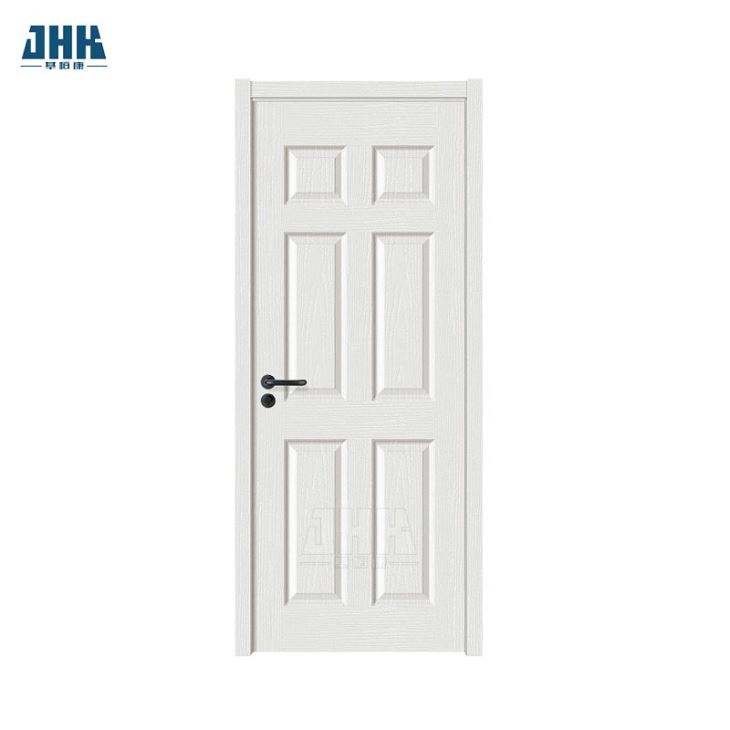 2018 puerta blanca pre colgada del MDF del estilo América popular, puerta del panel de la obra clásica 6