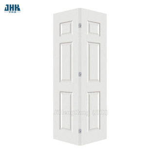Puerta plegable compuesta de MDF con moldura texturizada lacada en blanco de 36 x 80 pulgadas para vestidor
