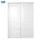 Bypass interno de la casa puerta de granero de vidrio francesa corrediza puerta de madera