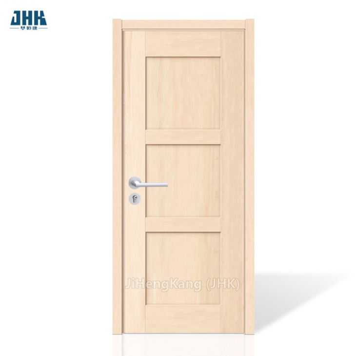 Puerta agitadora interna de madera de pino resistente de 2 paneles (JHK-SK08)